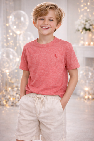 CAMISETA RSV MINI MC MALHA PESSEGO CEREJA