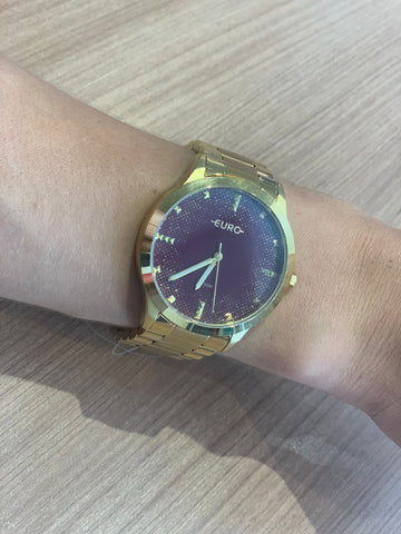 RELOGIO FEM ANAL MT E PULS ACO DOURADO DOURADO