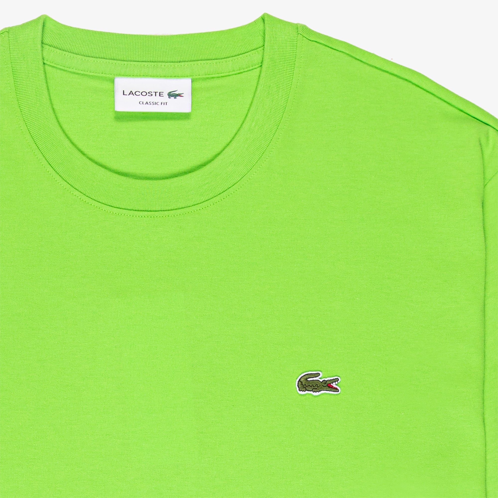 CAMISETA LACOSTE MC MASC BASICA VERDE LIMAO TTV