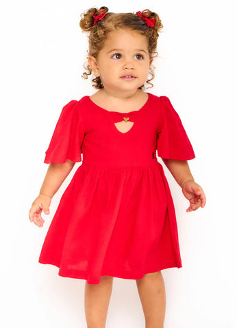 VESTIDO E CALCINHA BB FESTAS DE NATAL VERMELHO