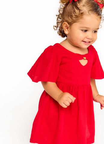 VESTIDO E CALCINHA BB FESTAS DE NATAL VERMELHO