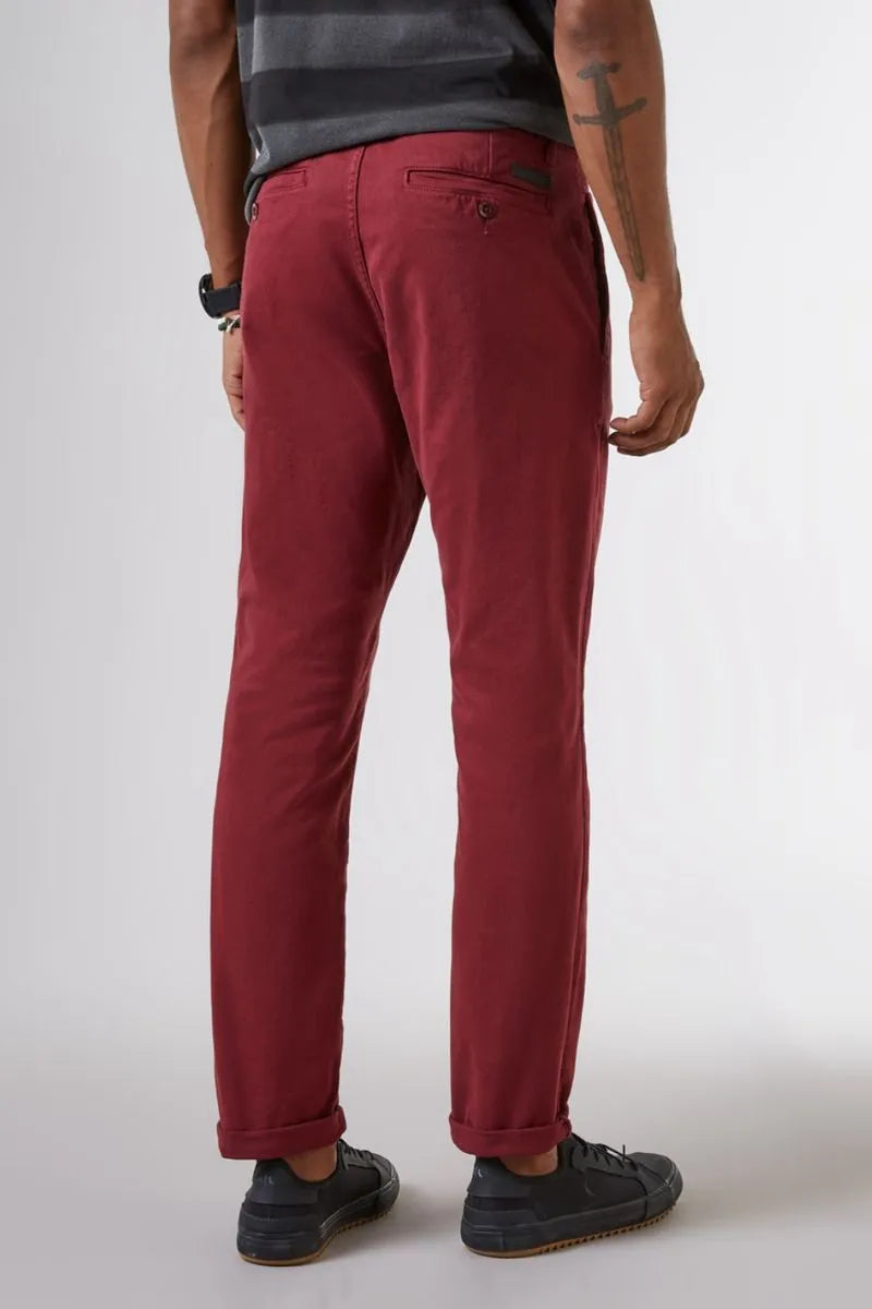 CALCA RESERVA MASC SKINNY COLOR BORDEAUX BORDEAUX