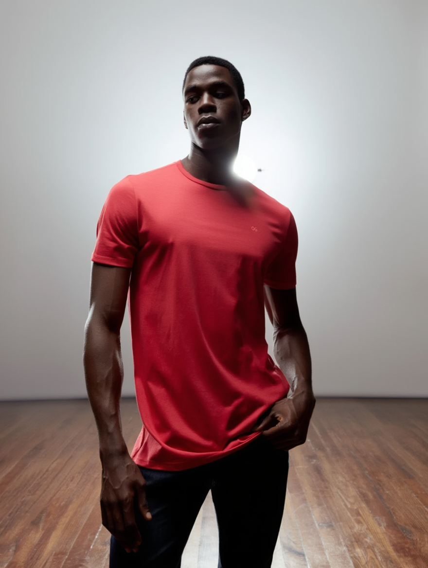 CAMISETA MAS MC ESSENCIAL OGOCHI VERMELHO 0045