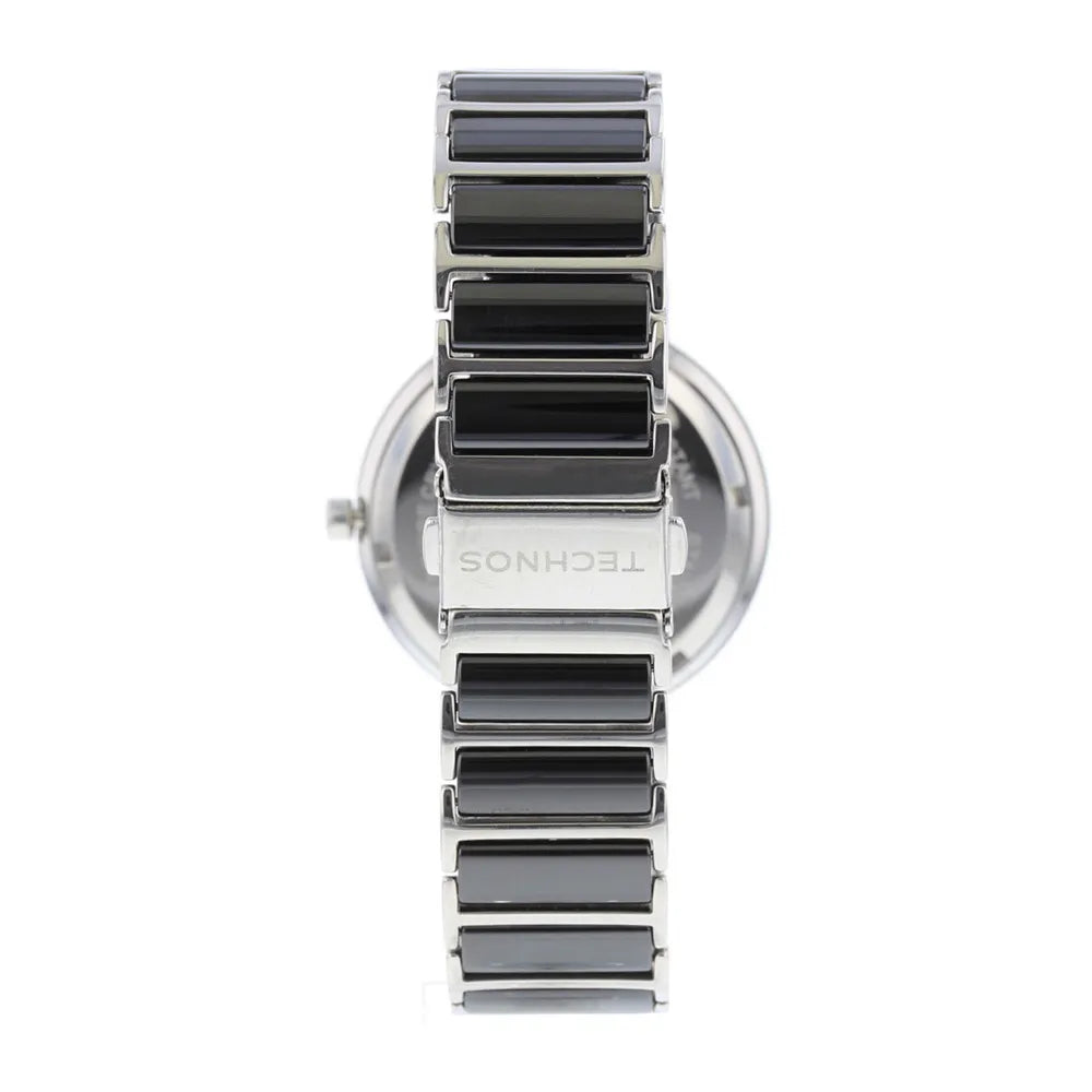 RELOGIO FEM PULSO E PULSEIRA ACO CERAMIC PRETO