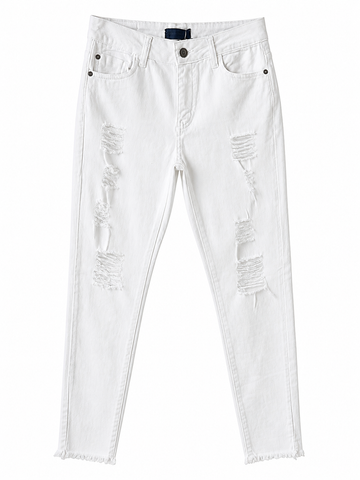 CALCA SARJA FEM AEROPOSTALE BRANCO BRANCO