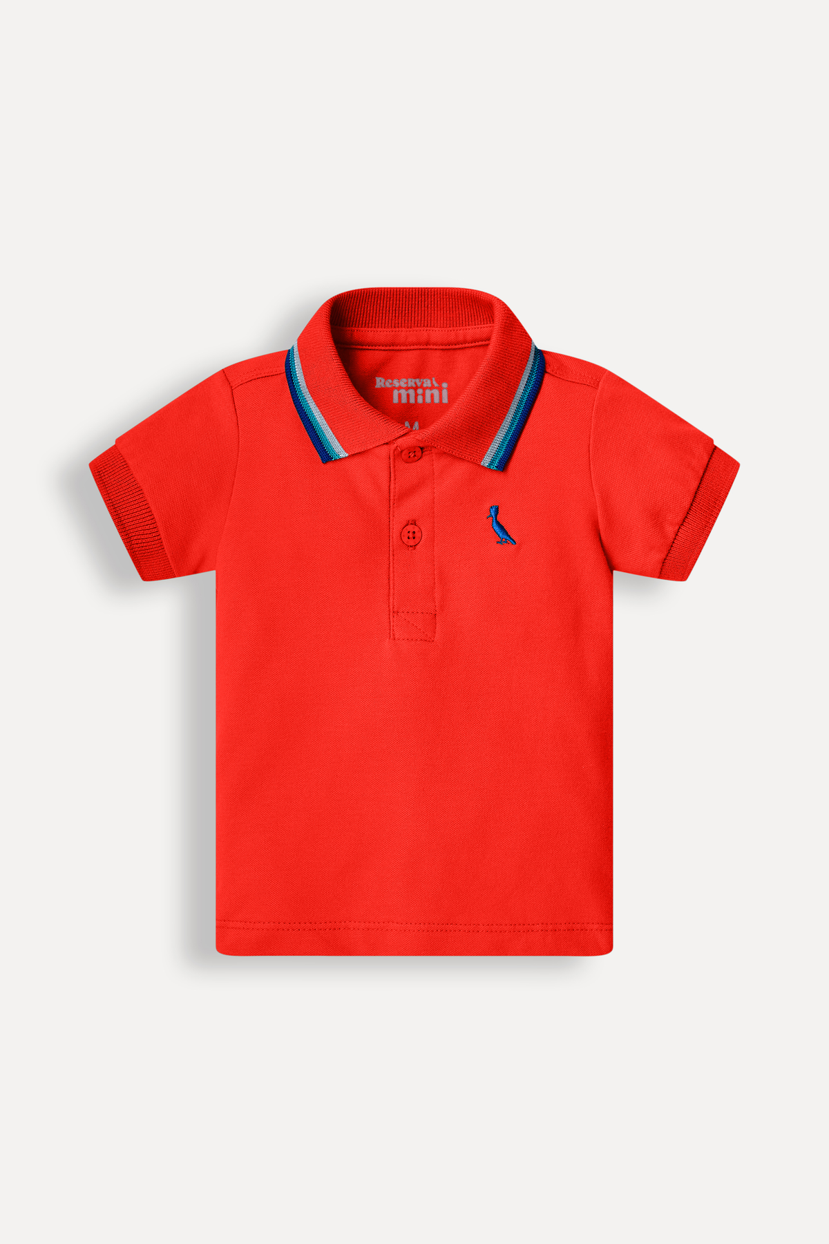 POLO RSV MINI BB MAS MC PIQUET 3 FRISOS VERMELHO