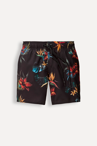 SHORT PRAIA RSV MINI TP TROPICAL PRETO