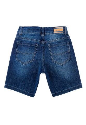 BERMUDA JEANS MAS SLIM CRAWLING - 4/8 JEANS ESCURO