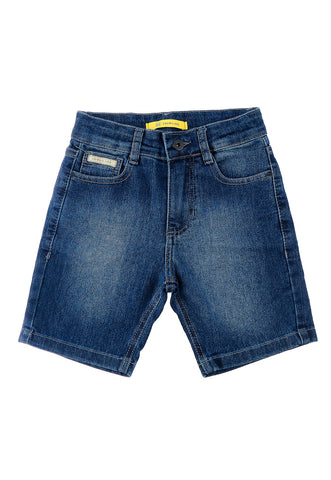 BERMUDA JEANS MAS SLIM CRAWLING - 4/8 JEANS ESCURO