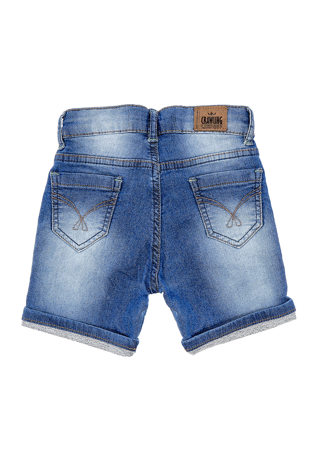 BERMUDA MAS JNS MOLETOM CRAWLING - 1/3 JEANS MEDIO