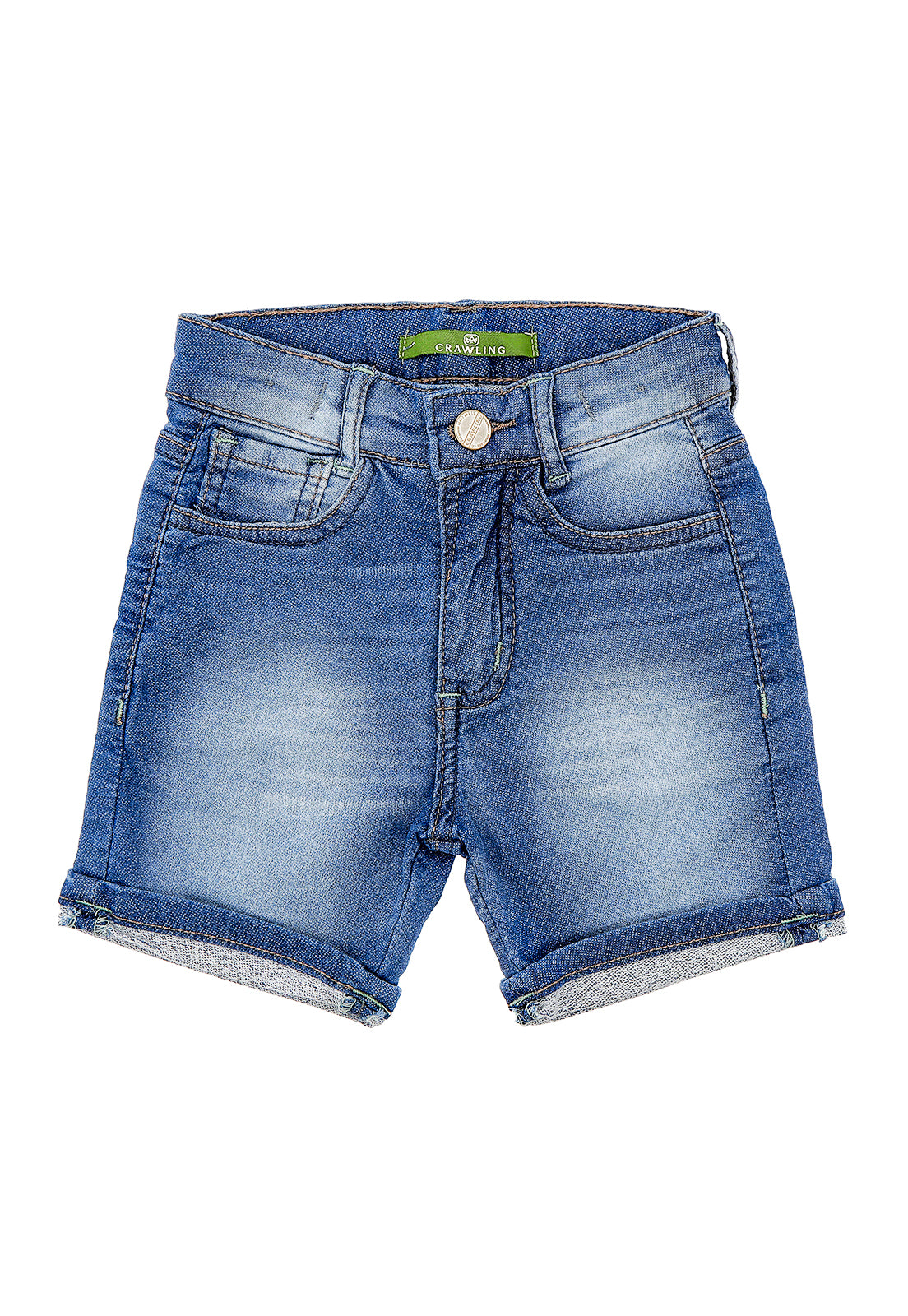 BERMUDA MAS JNS MOLETOM CRAWLING - 1/3 JEANS MEDIO