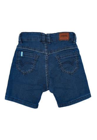 BERMUDA MAS JEANS MOLETON CRAWLING - 1/3 JEANS MEDIO