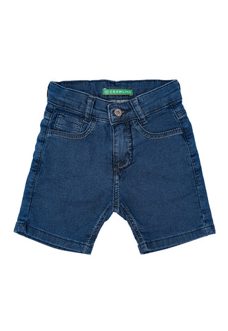 BERMUDA MAS JEANS MOLETON CRAWLING - 1/3 JEANS MEDIO