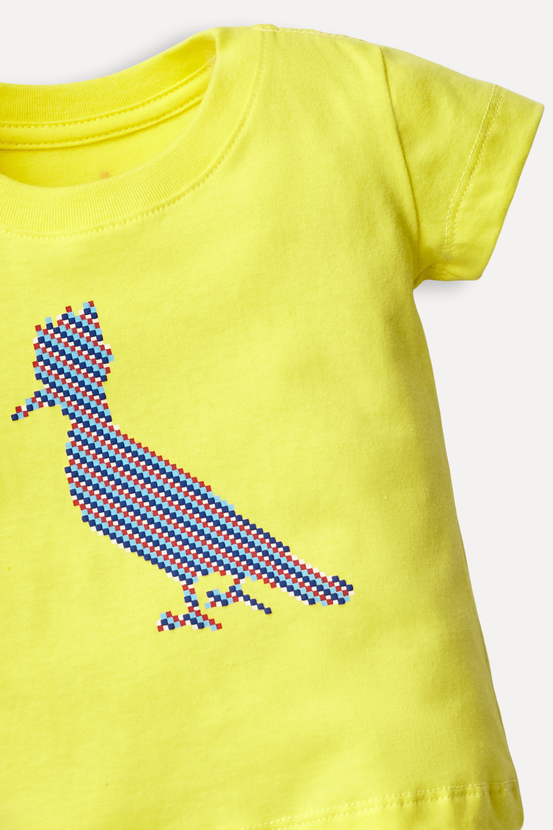 CAMISETA MINI BB MAS EST PICA PAU PIXEL AMARELO VIBRANTE