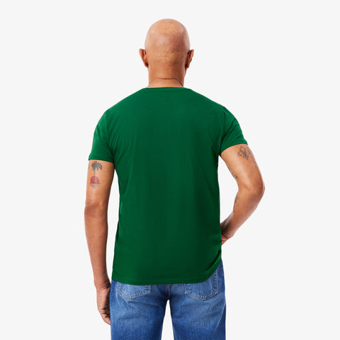 CAMISETA MASC MC GOLA V LACOSTE VERDE 132