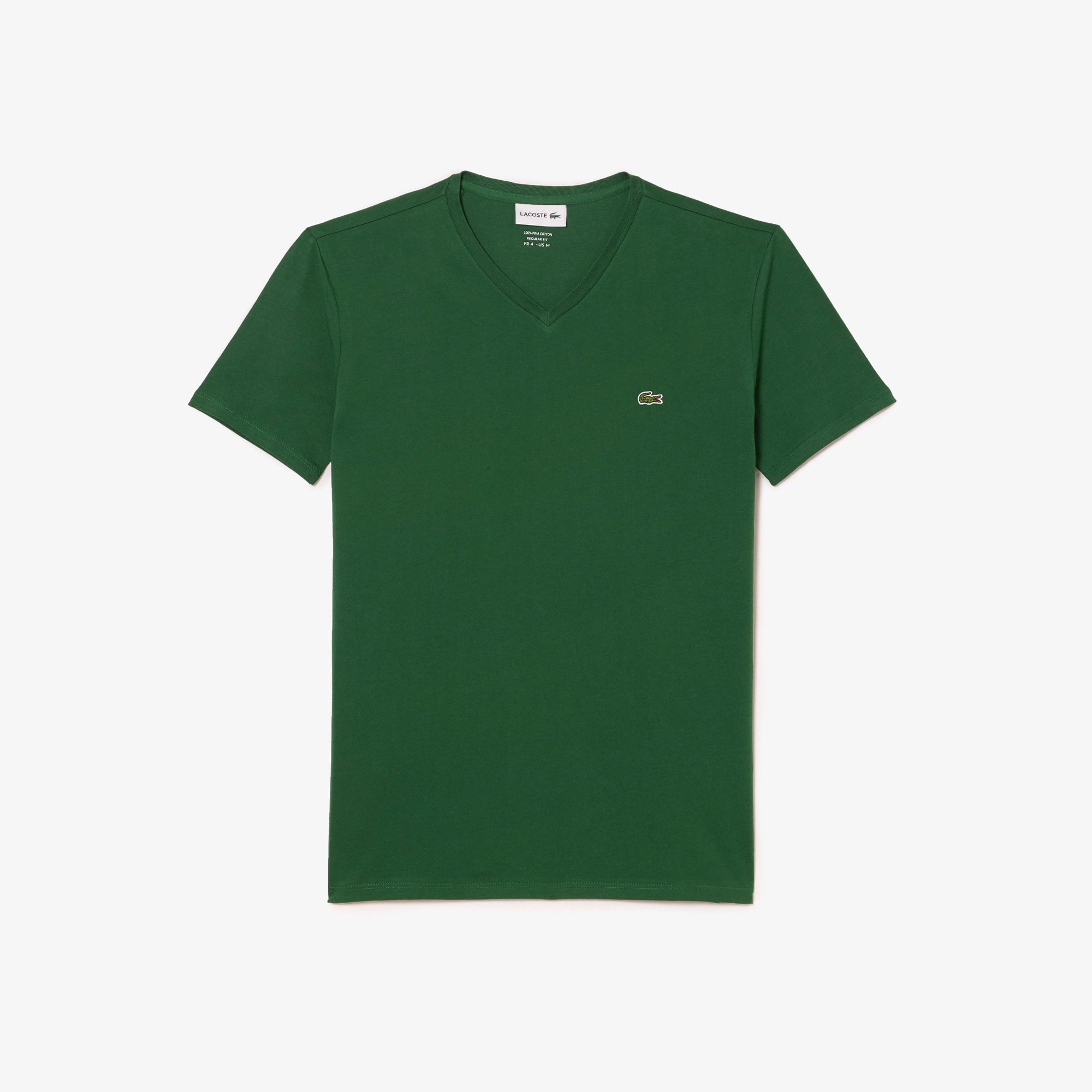 CAMISETA MASC MC GOLA V LACOSTE VERDE 132