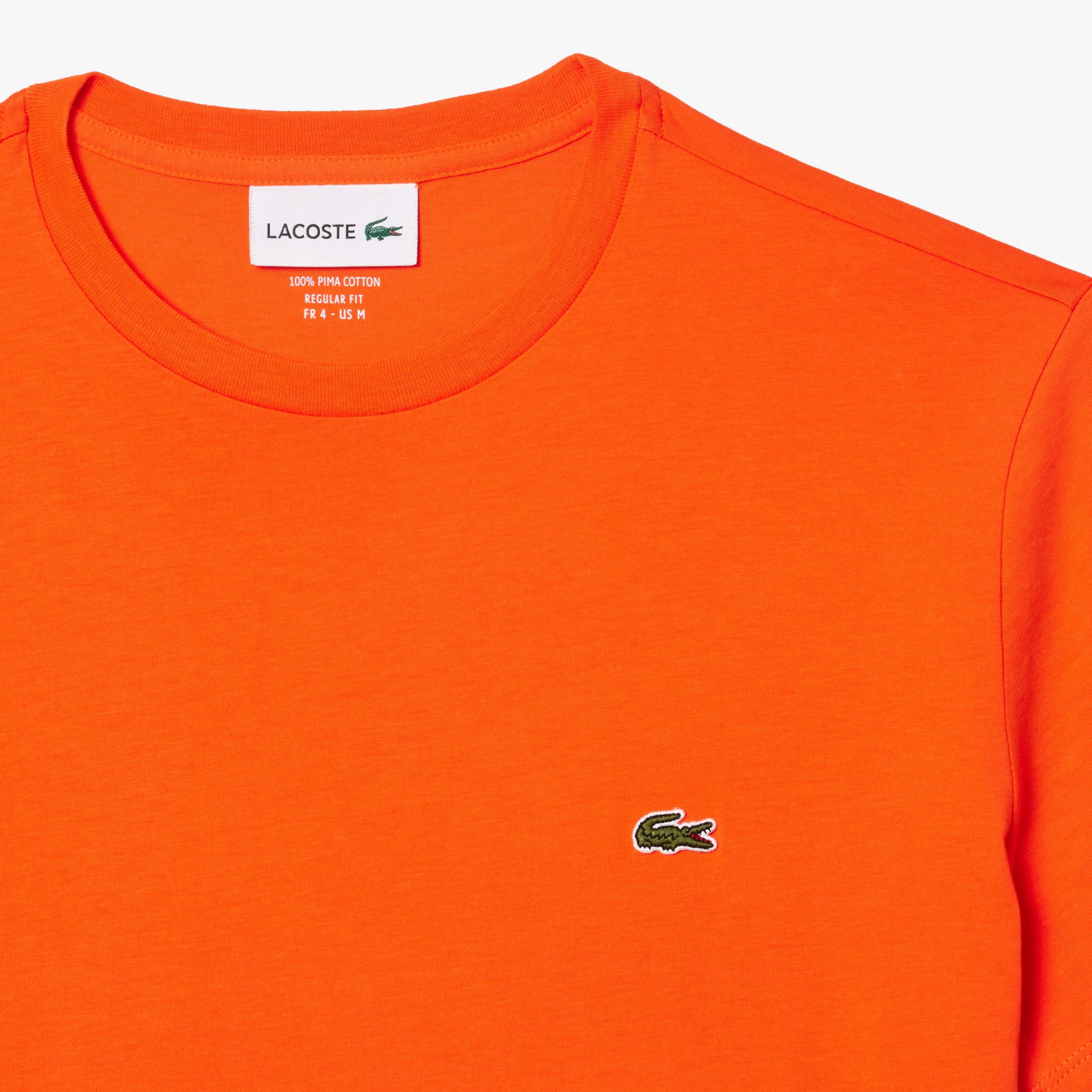 CAMISETA LACOSTE MC MASC BASICA LARANJA P40