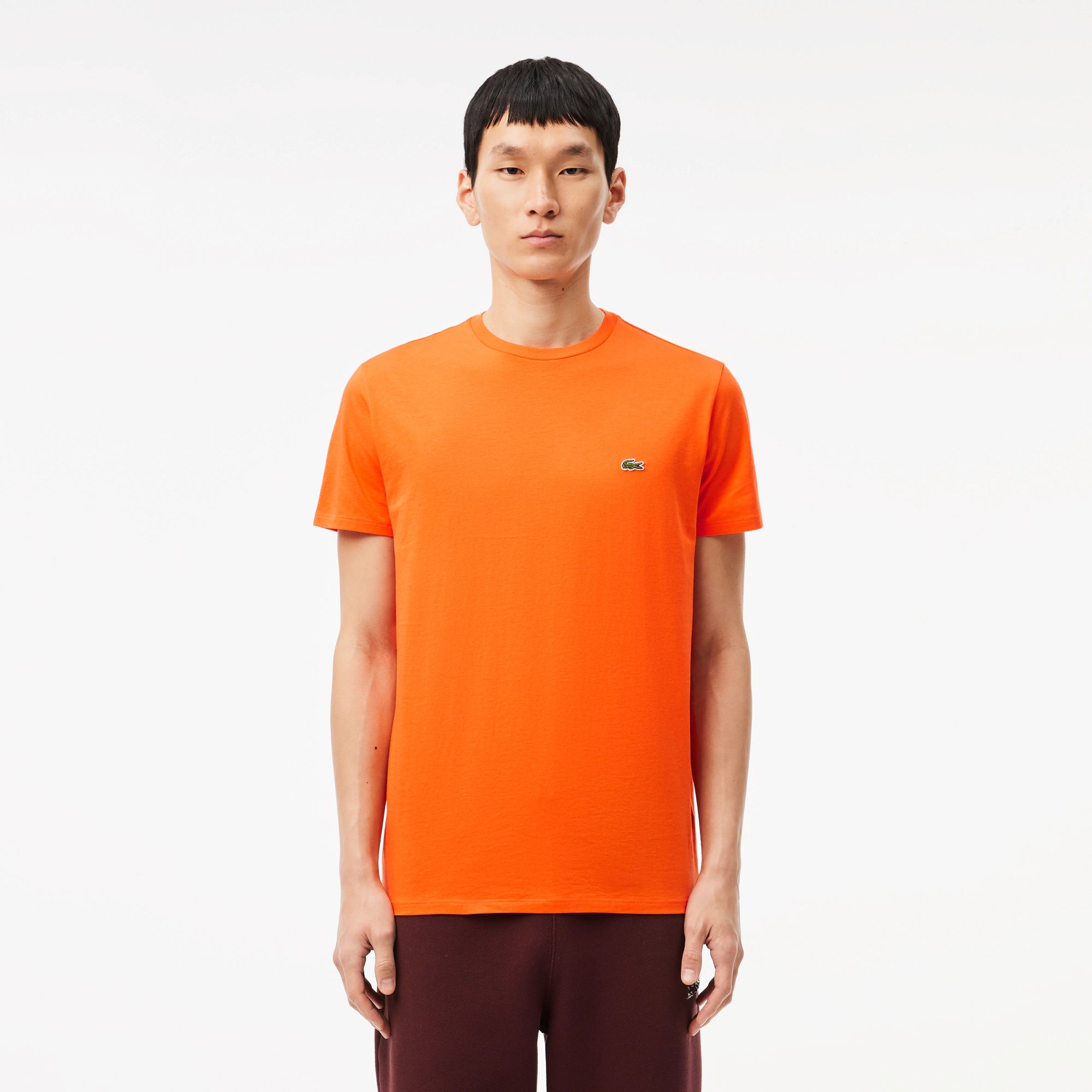 CAMISETA LACOSTE MC MASC BASICA LARANJA P40