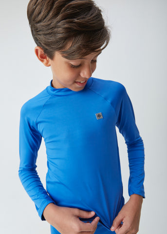 BLUSA PROTECAO UVA KIDS UM MAIS UM AZUL ESCURO