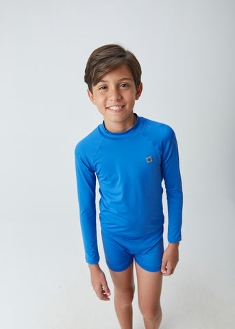 BLUSA PROTECAO UVA KIDS UM MAIS UM AZUL ESCURO