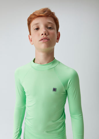 BLUSA PROTECAO UVA KIDS UM MAIS UM VERDE FLUOR