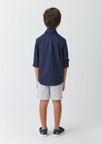 CAMISA ML MAS TRICOLINE C ETIQ EXTERNA MARINHO