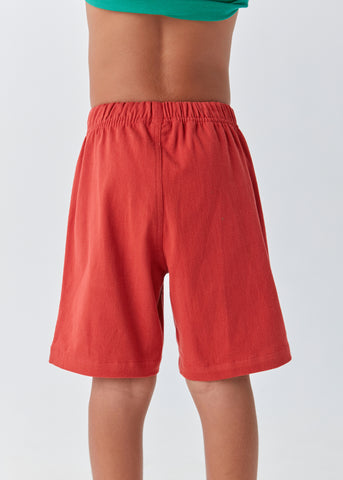 BERMUDA MAS SARJA DET BARRA CADARCO VERMELHO