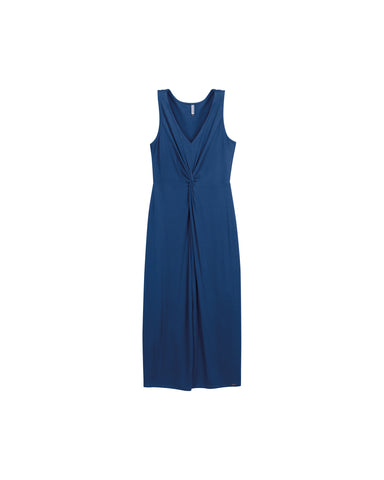 VESTIDO SM EM MALHA DE VISCOSE AZUL