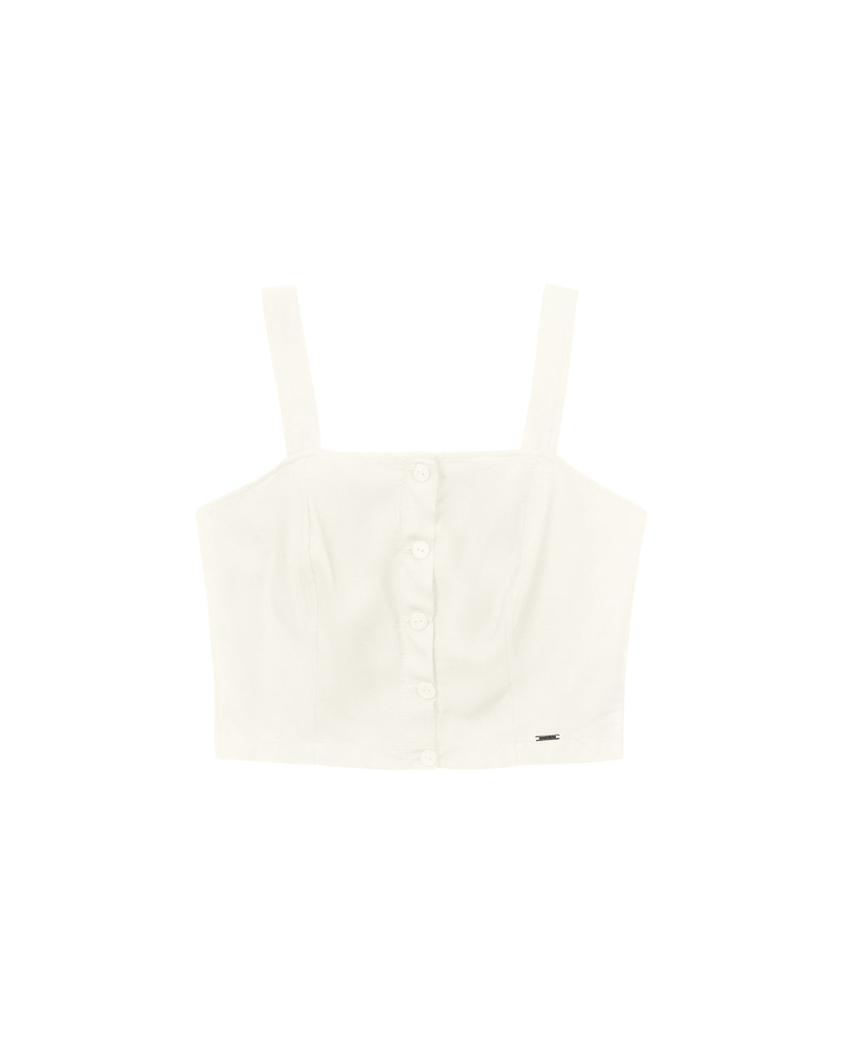 REGATA CURTA FEM EM VISCOSE SARJADA BRANCO
