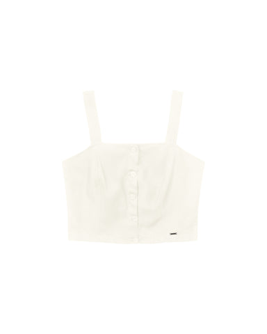 REGATA CURTA FEM EM VISCOSE SARJADA BRANCO