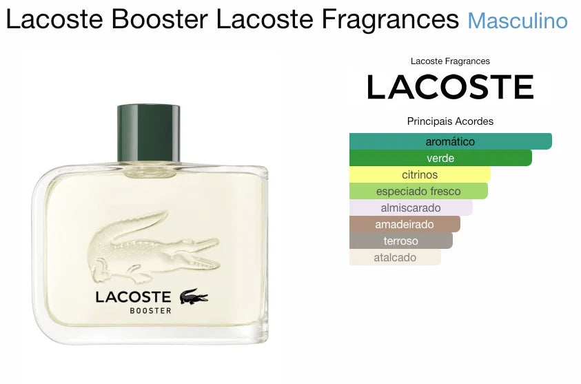 PERFUME LACOSTE BOOSTER EDT BRANCO/VERDE