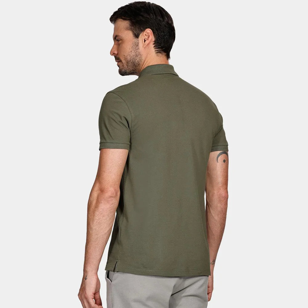 POLO MAS MC PIQUET ZIPER ARAMIS MILITAR