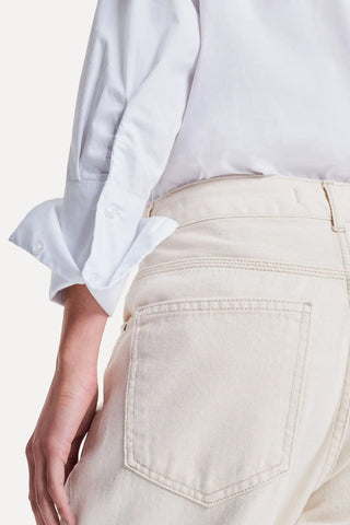 CALCA JEANS FEM MOM WEG SIMPLES OFF WHITE