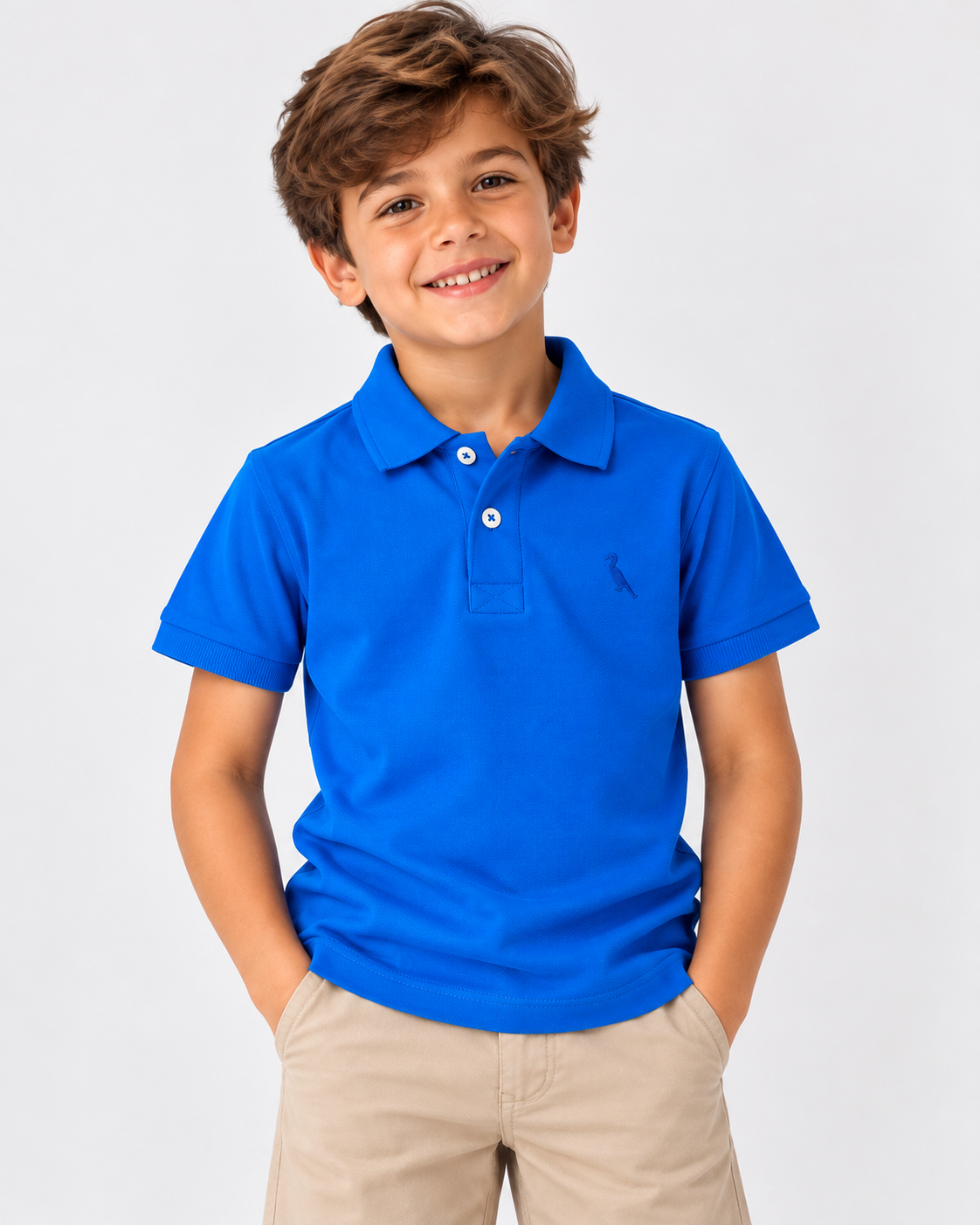 POLO RESERVA MINI PF PIQUET BASICA AZUL ROYAL