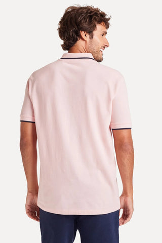 POLO MAS MC FRISOS SIMPLES ROSA