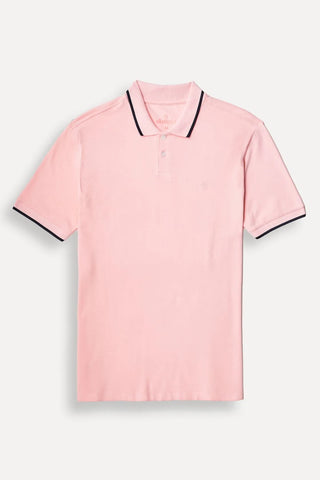 POLO MAS MC FRISOS SIMPLES ROSA