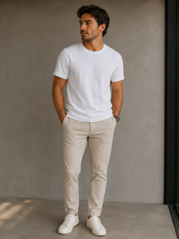 CAMISA MAS MC LINHO PIENZA BRANCO
