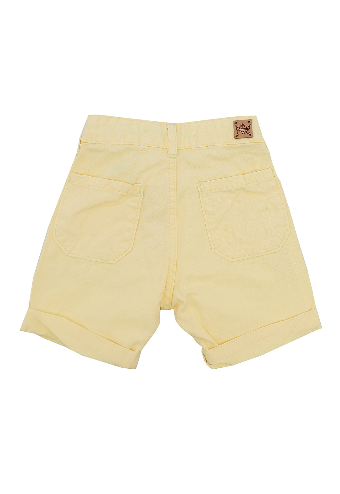 BERMUDA MAS SARJA PT CRAWLING - 1/3 AMARELO BEBE