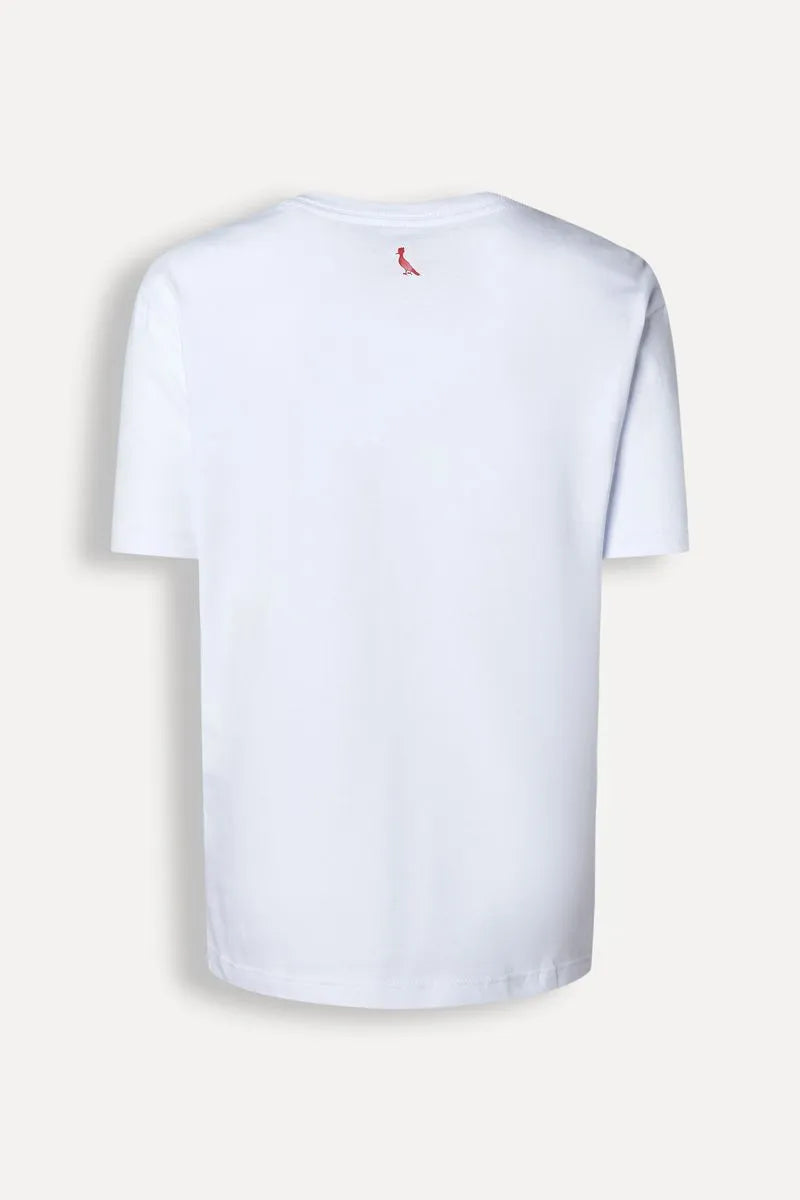 CAMISETA MINI PICA PAU DEGRADE VERMELHO BRANCO