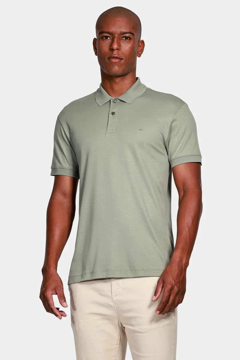 POLO MAS PIMA INTERLOCK ARAMIS VERDE EUCALIPTO