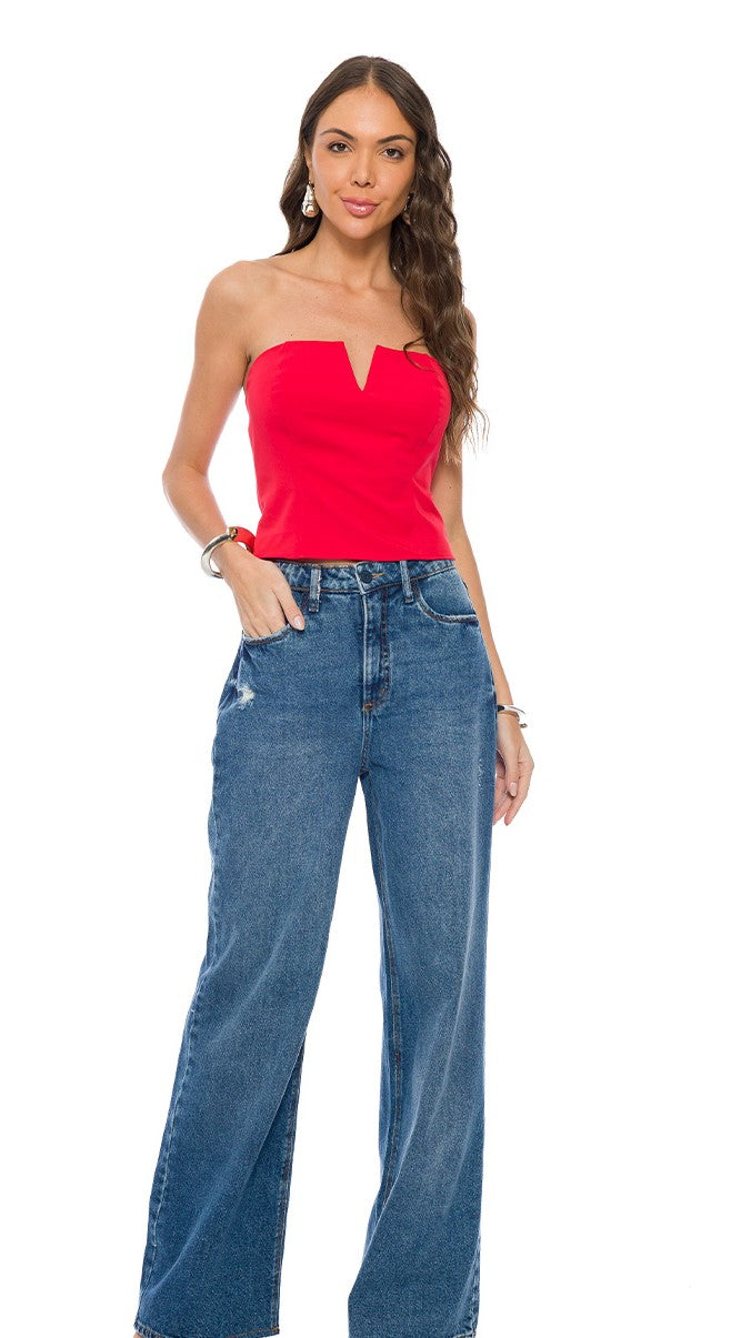 BLUSA FEM SEM ALCA ALFAIATARIA COMFY VERMELHO