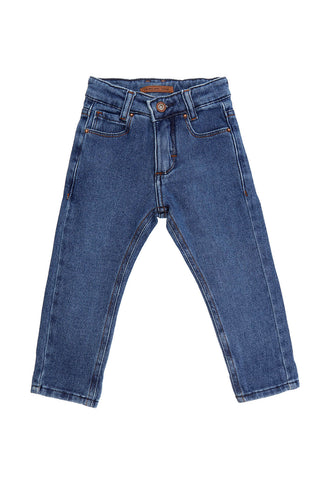 CALCA JEANS MAS SKINNY MOLETOM - 1/3 JEANS MEDIO