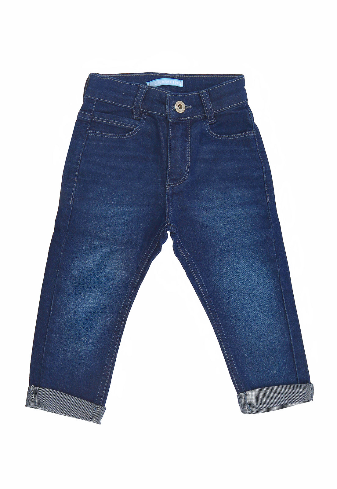 CALCA JEANS MAS SKINNY CRAWLING - 1/3 JEANS ESCURO