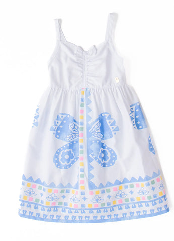 VESTIDO FEM BORBOBLUE ALPHABETO BRANCO