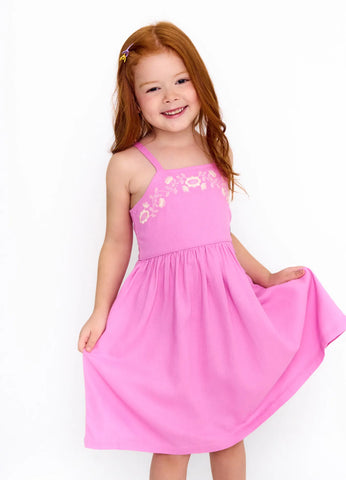VESTIDO FEM FLORES ALPHABETO VIOLACIO
