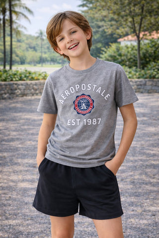 CAMISETA MC MASC TEEN BORDADA MESCLA MEDIO