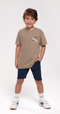 CONJUNTO MAS CAMIS COQ PEITO E BERM MLT KHAKI