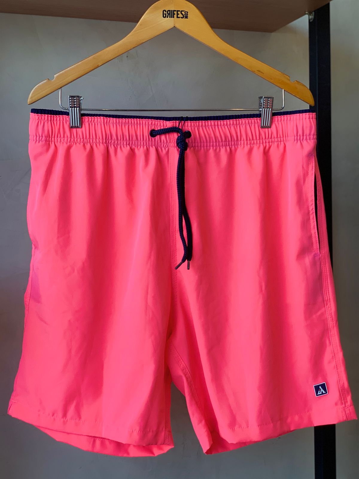 SHORT TACTEL MASC LISO JAIAL PINK/MARINHO