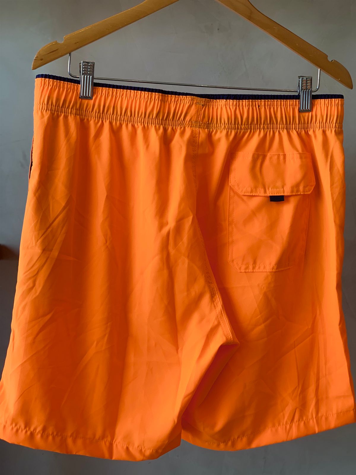 SHORT TACTEL MASC LISO JAIAL LARANJA NEON/MARINHO