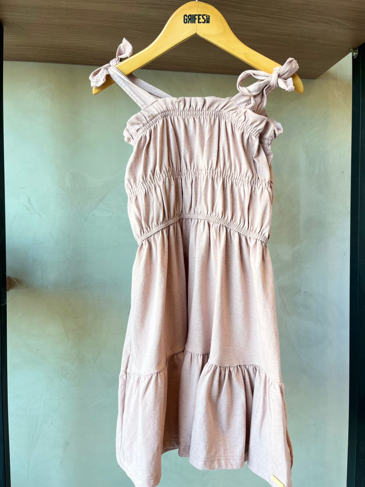 VESTIDO ALCA ECO LINHO ELASTEX BUSTO ROSA SECO